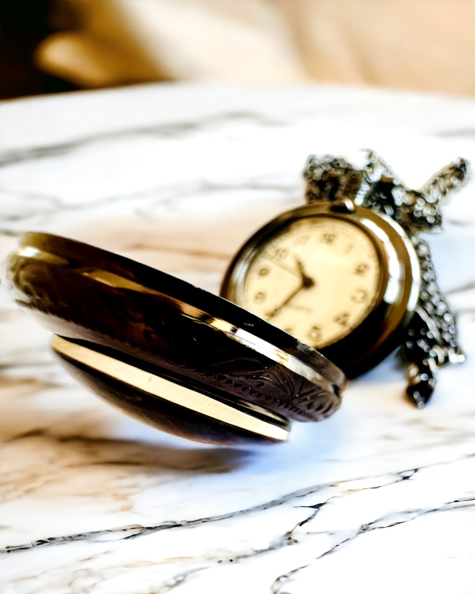 Pocket Space Watch "Galactic Timekeeper" - personalization option with engraving