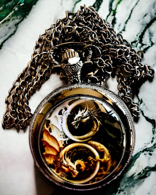 Pocket Watch "Dragon Aura" with Customization Option