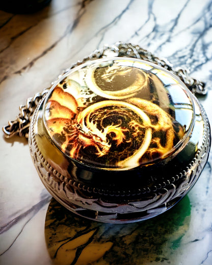 Pocket Watch "Dragon Aura" with Personalization Option