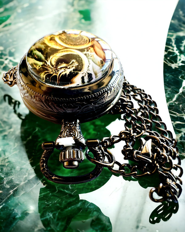 Pocket Watch "Dragon Aura" with Customization Option