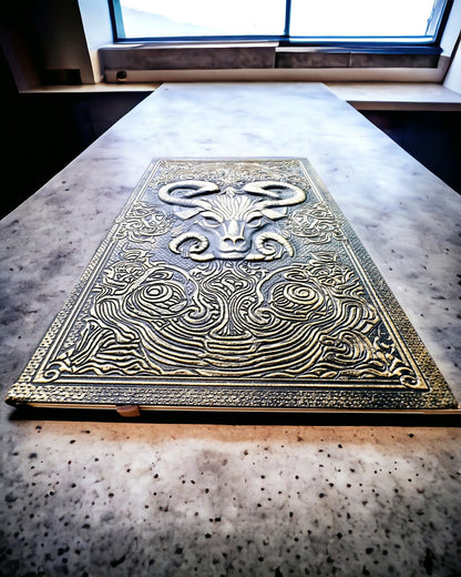 Magical Notebook, "Divine Bull" notebook - Elegant and Unique Stationery, personalization with engraving