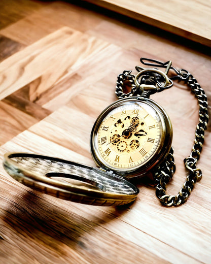 Pocket watch "Retro Elegance", personalization option with engraving