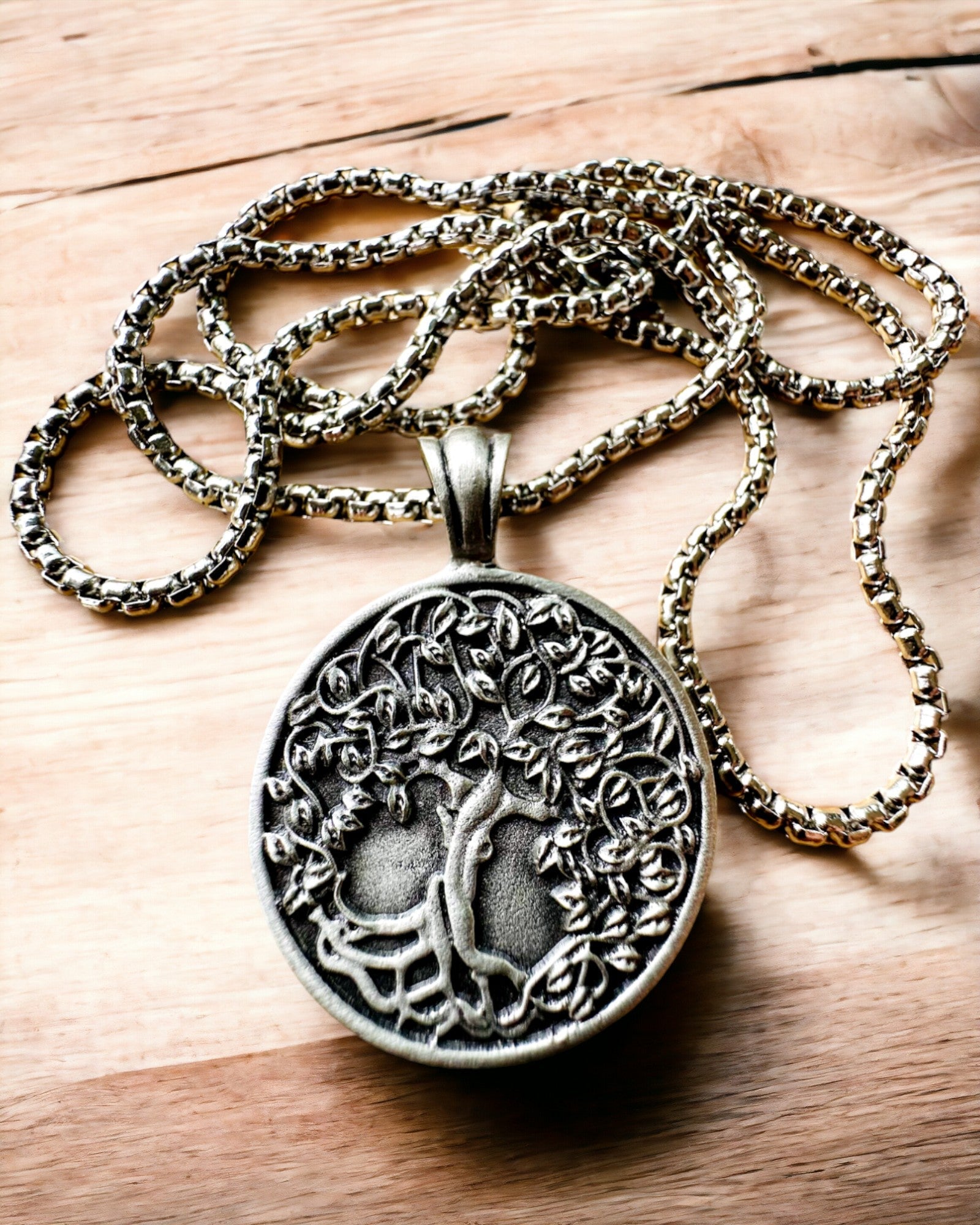 Tree of Life Amulet with Engraving Option - "Vitality of Nature" Necklace, personalization