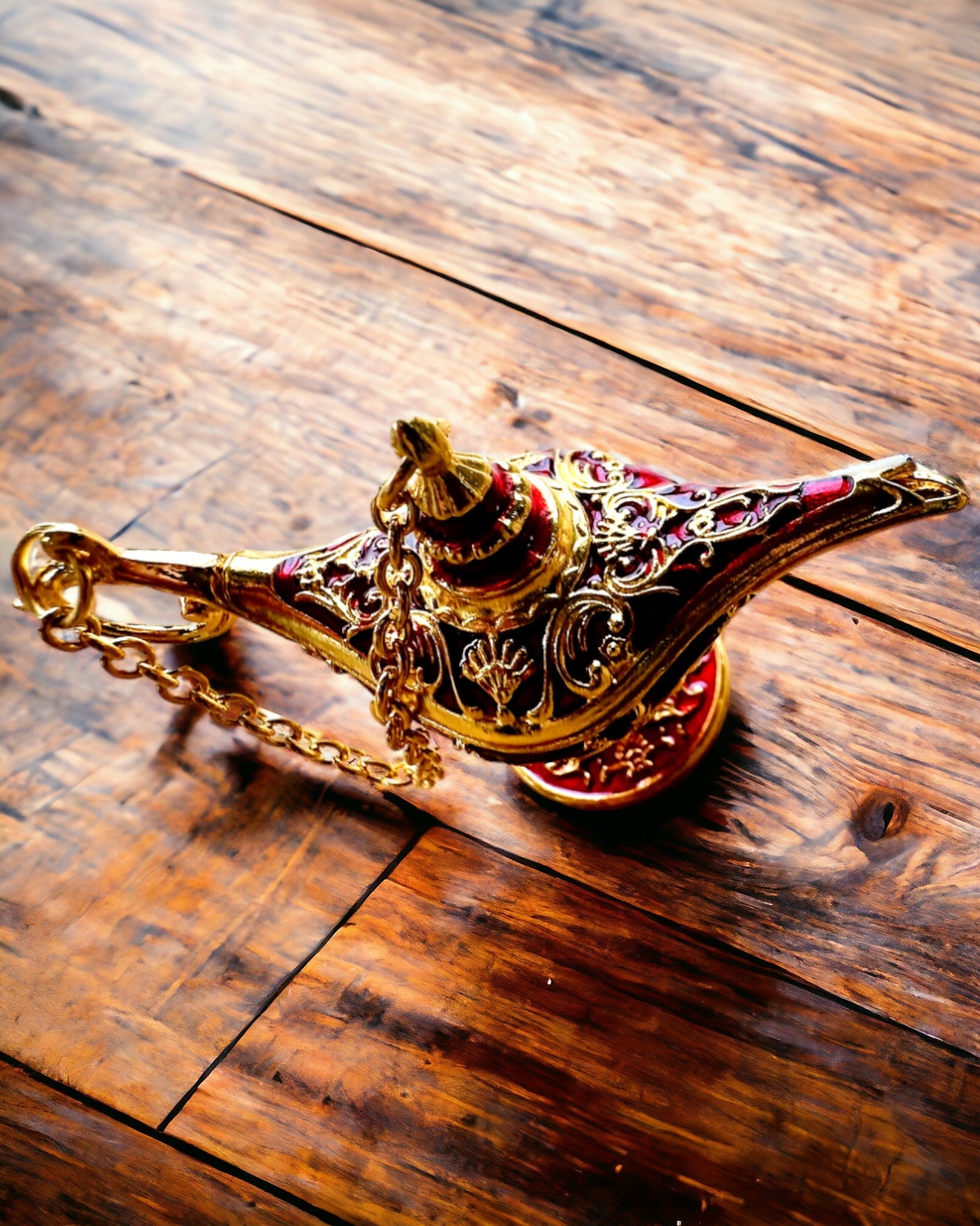 Little 4 cm Aladdin's Magic Lamp, keychain, 6 color variants - Enchanted Memories, personalization with engraving