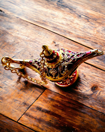 Little 4 cm Aladdin's Magic Lamp, keychain, 6 color variants - Enchanted Memories, personalization with engraving