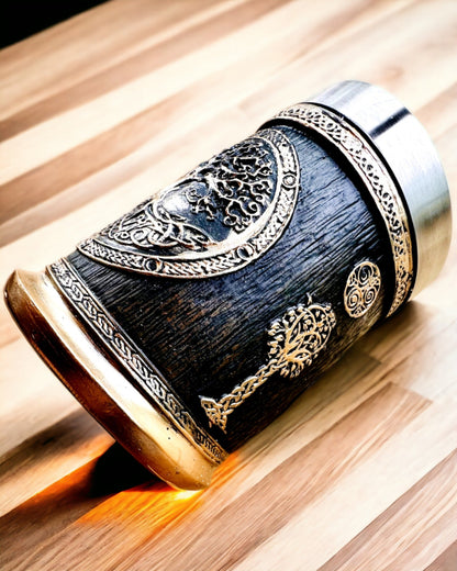 Nordic Cup Tree of Life - Masterful Craftsmanship, 600 ml, personalization option with engraving