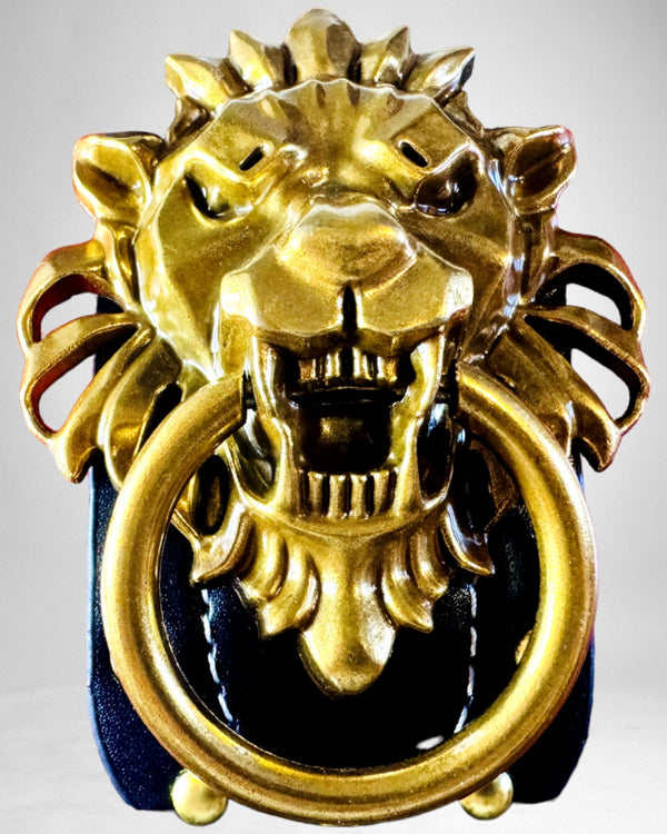 "Royal Roar" Lion Head Square Shoulder Bag