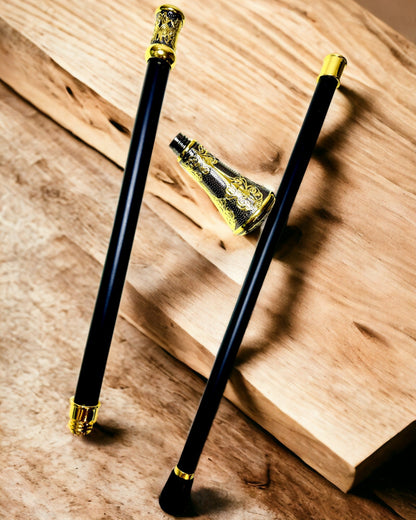 Luxury Cane with Gold Flower-Shaped Handle – Elegant and Fashionable, 93 cm