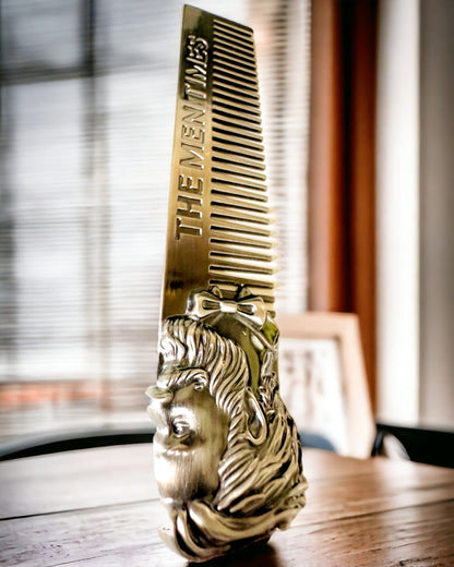 GroomMaster - Elegant Metal Comb with Engraving, personalization with engraving