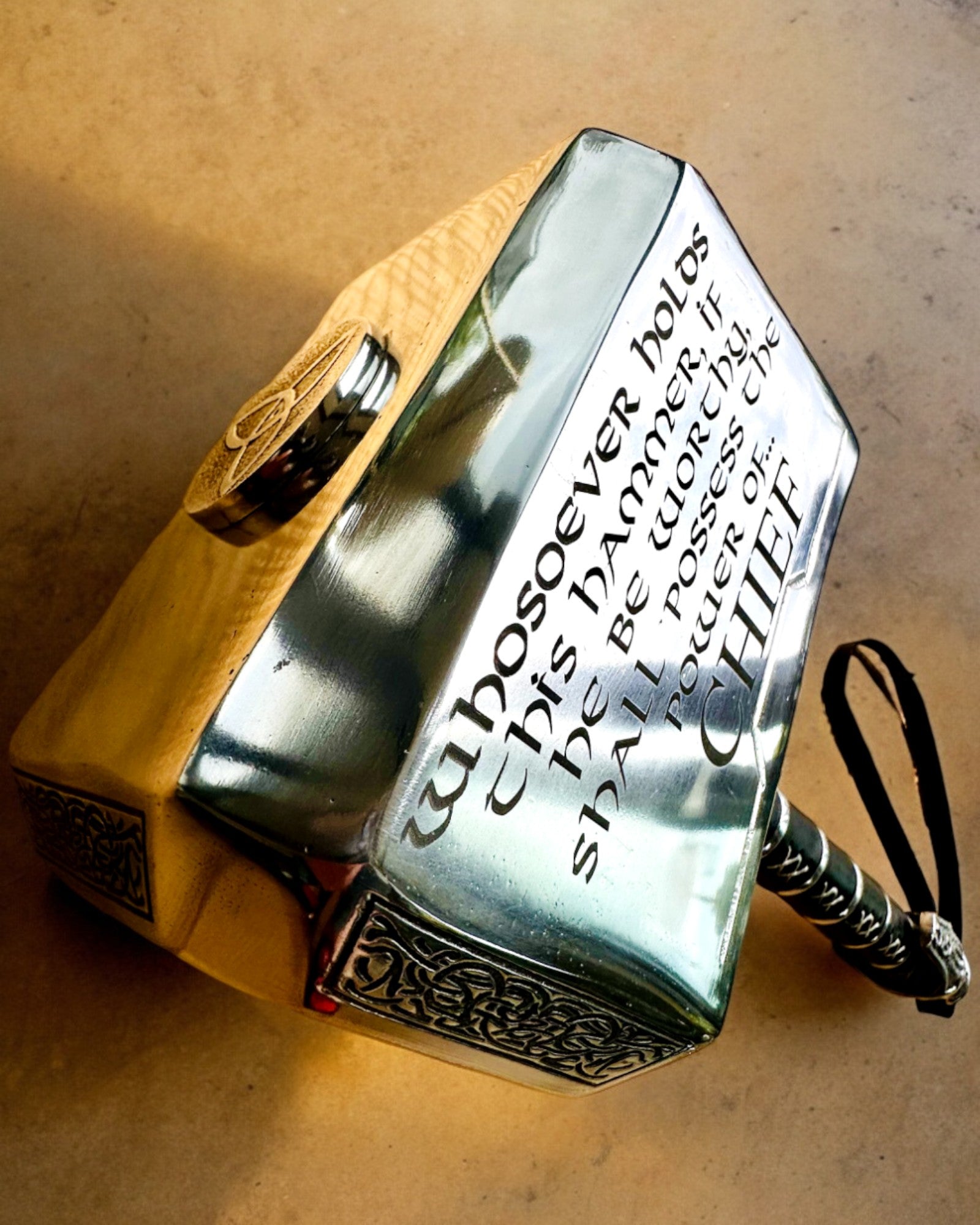 Thor's Hammer "Chief" - Handcrafted Artisan Hammer, personalization engraving for a gift