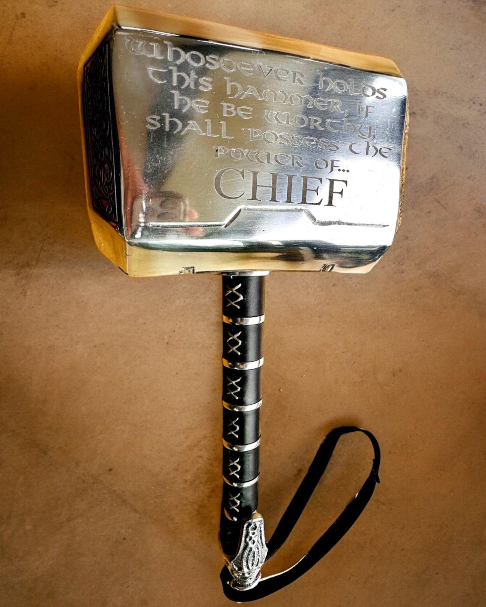 Thor's Hammer "Chief" - Handcrafted Artisan Hammer, personalization engraving for a gift