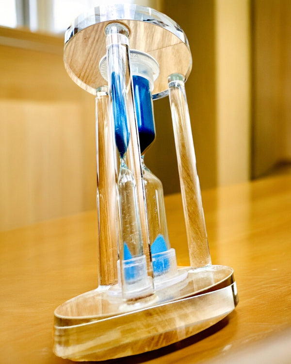 Hourglass "Blue Elegance", 10 cm high, measures 10 minutes