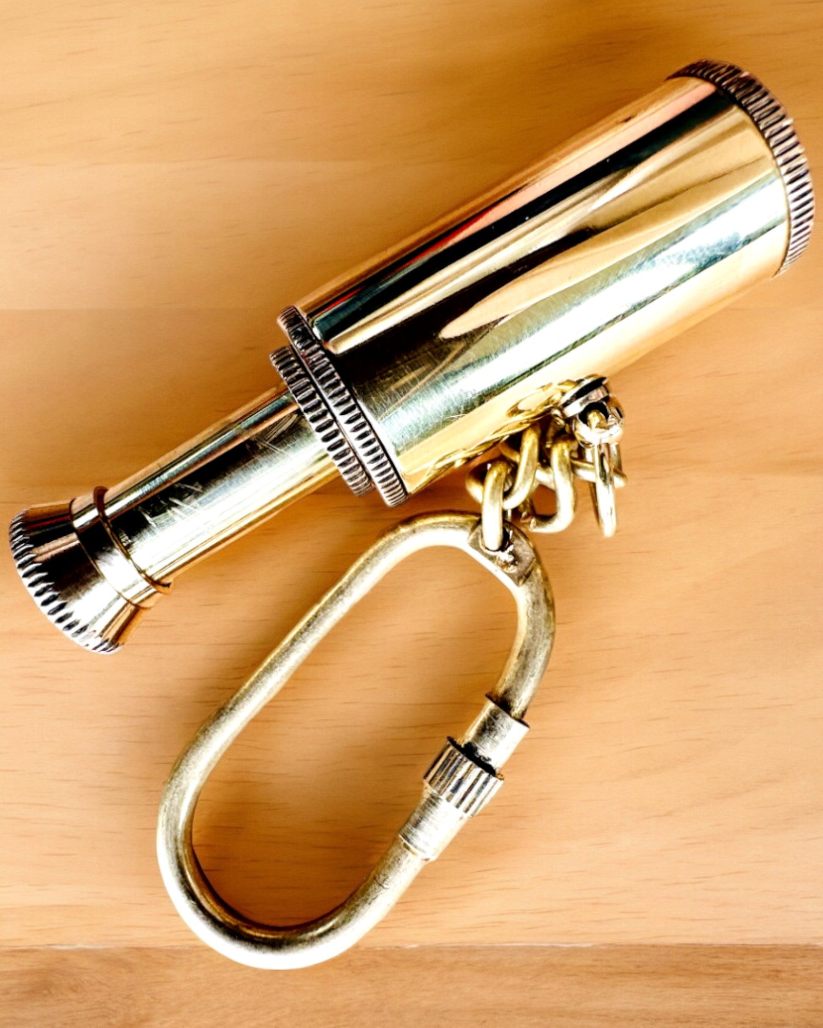 Pocket Telescope "Golden Adventure" - keychain with personalization option