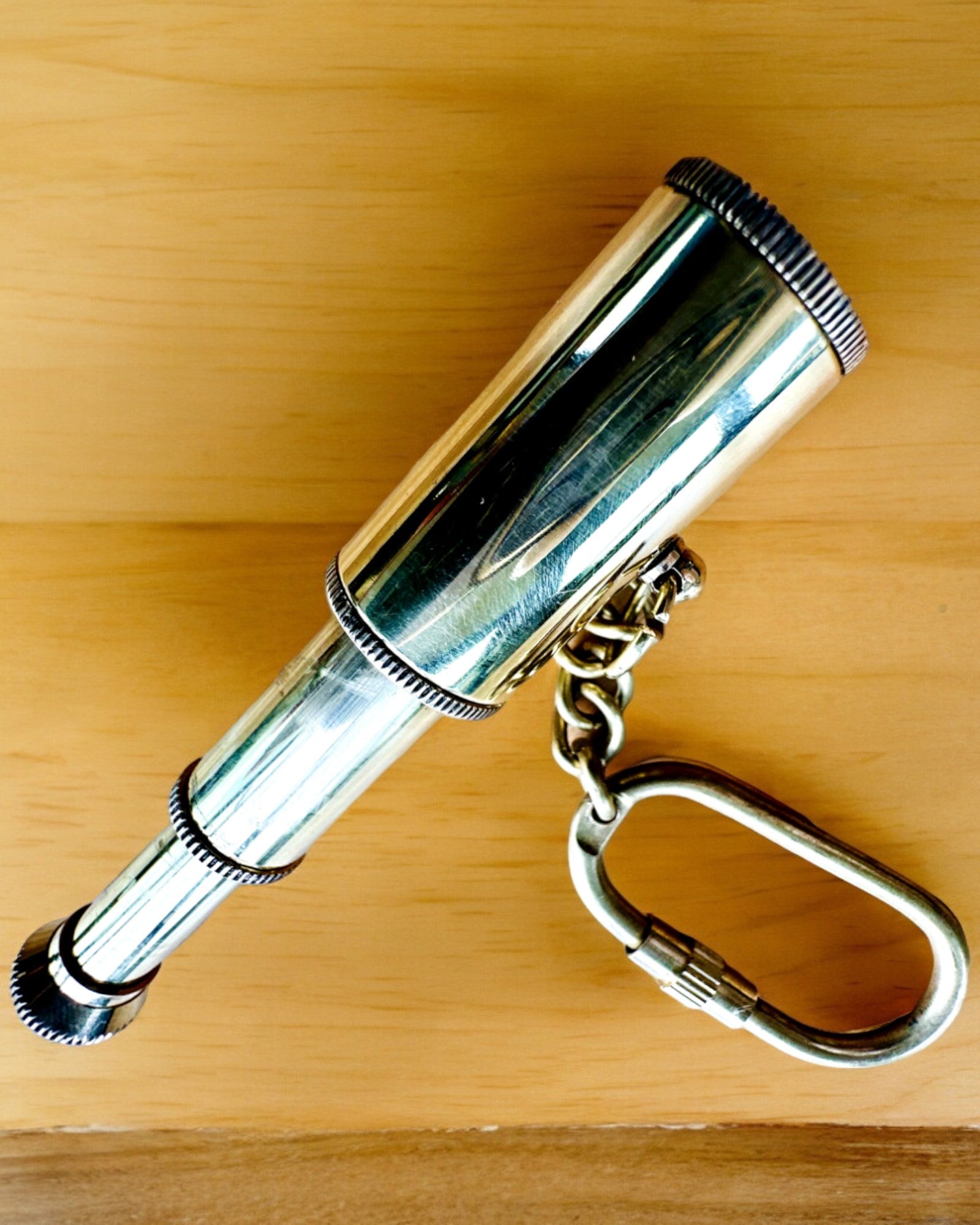 Pocket Telescope "Golden Adventure" - keychain with personalization option