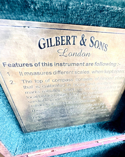 Liels Koka Kompass Kaste "Gilbert & Sons" ar Gravēšanas Iespēju