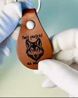 PU Leather Keychain with Customizable Engraving - Available in 5 Colors