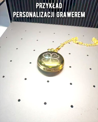 Golden Pocket Watch with Engraving Option