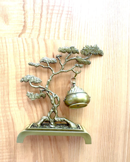 Elegantni Metalni Držač Za Tamjan Bonsai - mogućnost personalizacije gravurom za poklon