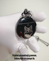 Black Pocket Watch "Classic Elegans" with the possibility of engraving