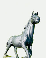 "Black Gallop" - Elegant Horse Figurine with Engraving Possibility