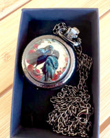 Kiss of the Ravens' Pocket Watch with Engraving - personalized engraving as a gift