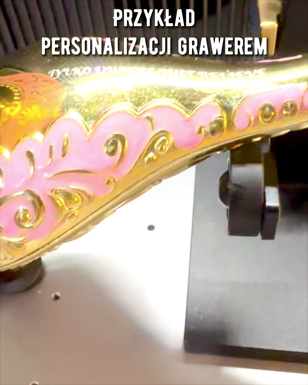 Aladdin's Magic Lamp with Engraving Option - Pink Variant, interwoven with gold