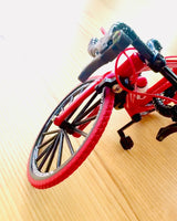 Miniature Metal Model Red Bike "SpeedMaster" personalized with engraving for a gift, 2 color variants