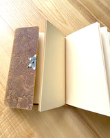 Luxury Retro Leather Cover Notebook - "Vintage Elegance", 480 pages, can be personalized with engraving