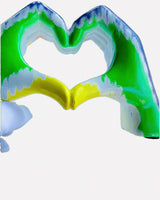 Colorful Spatial Heart - Decorative Resin Figurine with the possibility of personalization, as a gift