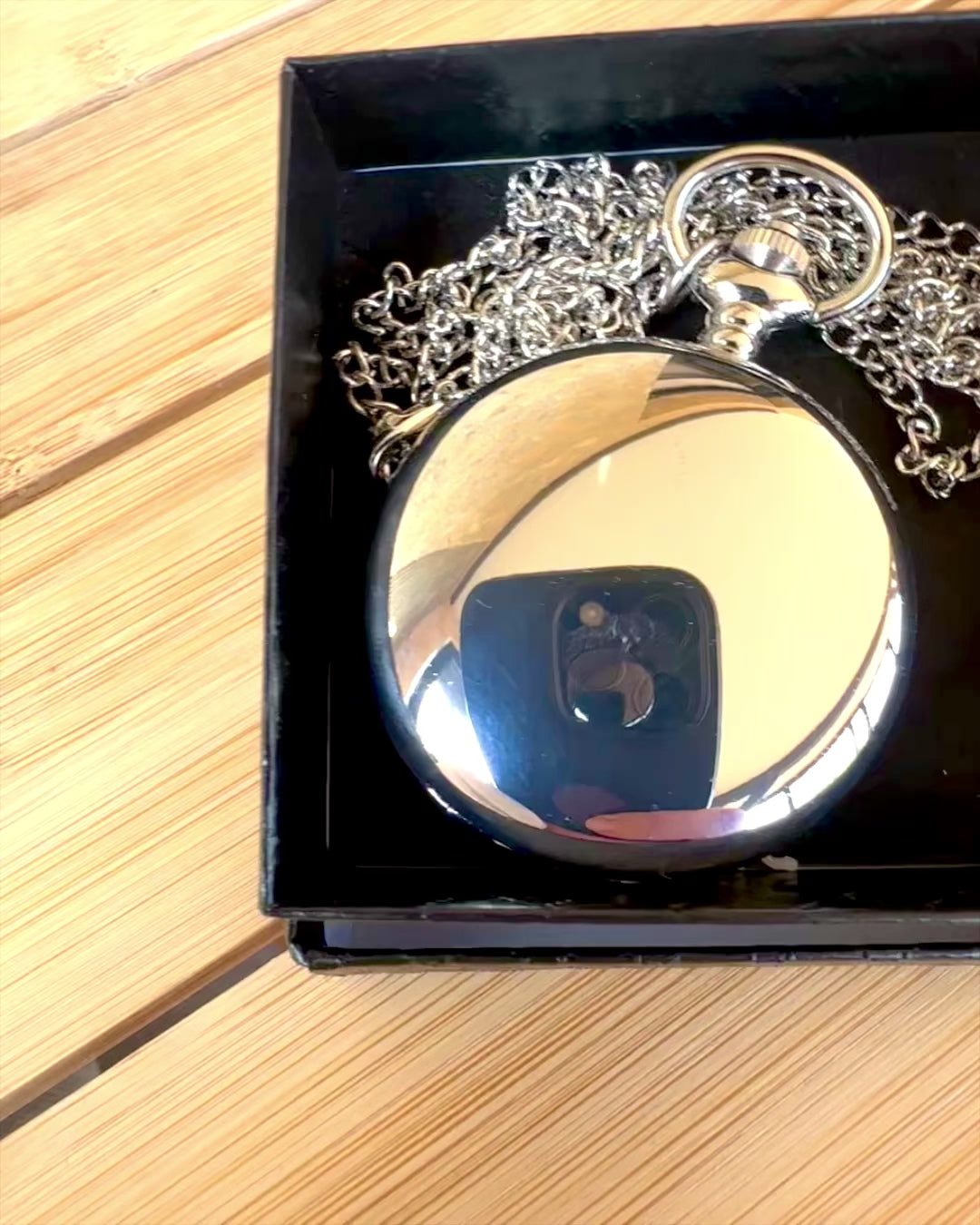 Elegant Pocket Watch "Timeless Classic", silver color, personalization option with engraving for a gift