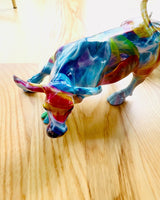 Decorative Bull Sculpture "BullArt" - Unique Art with Engraving Option - 4 color variants, for a personalized gift