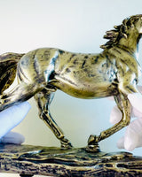 Galloping Horse Statuette made of Resin with Engraving Option