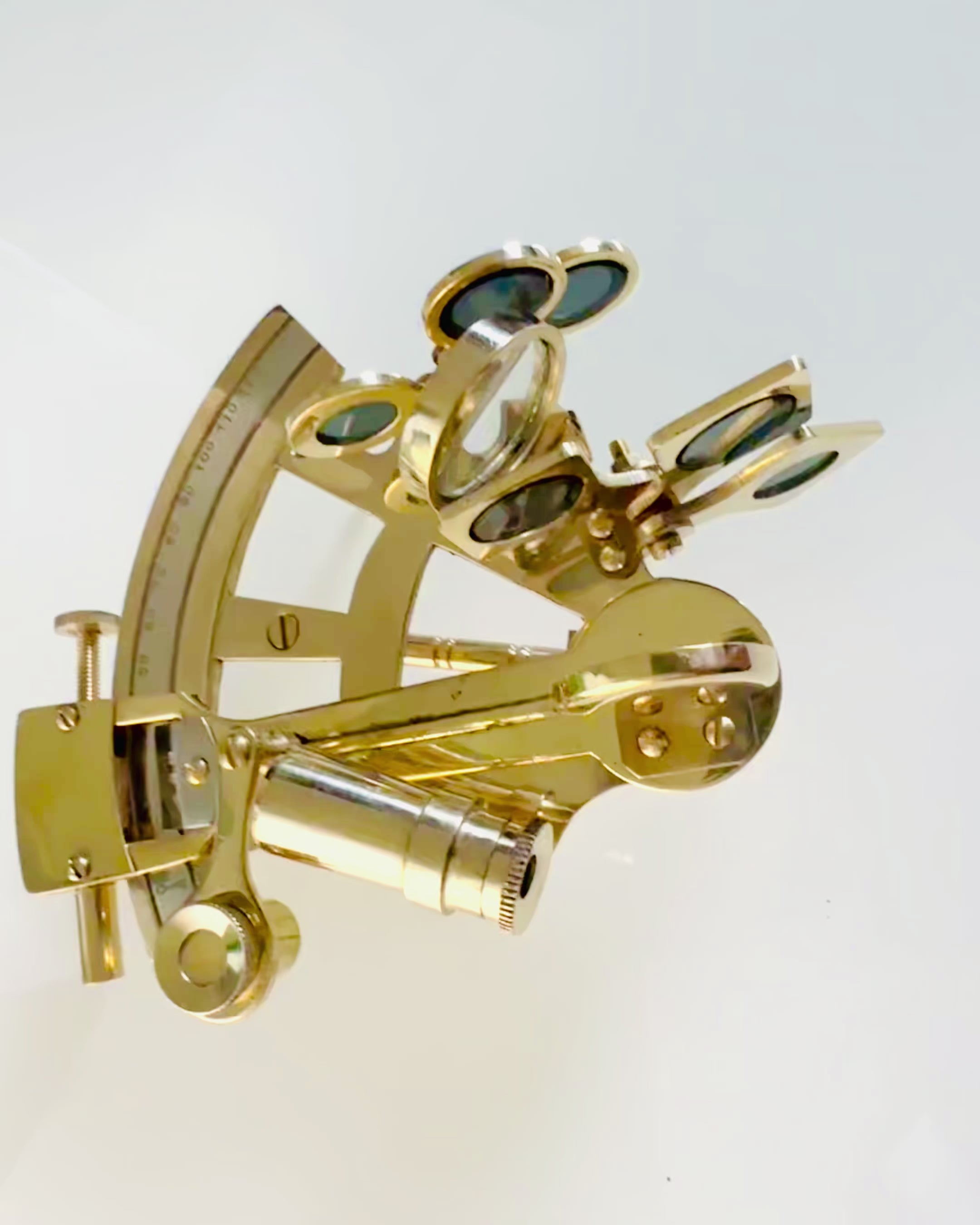 Artistic sextant in gold color - personalization option with engraving