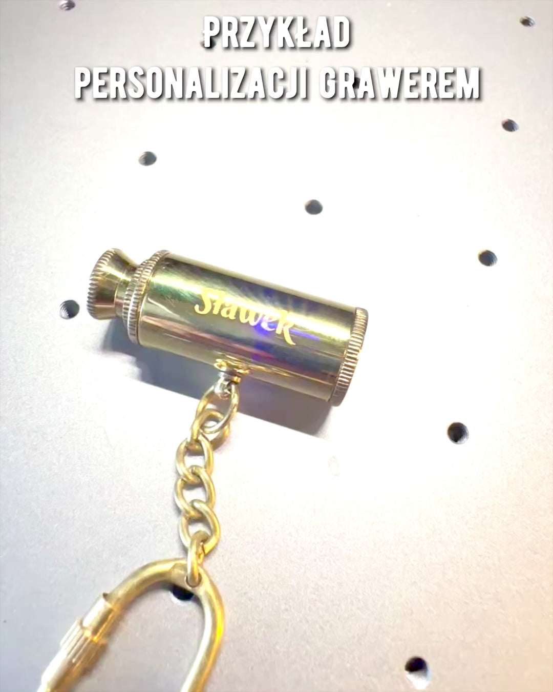 Pocket Telescope "Golden Adventure" - keychain with personalization option