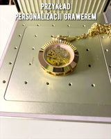 Retro Pocket Watch - Mechanical Luxury in Vintage Style, gold color, personalized with engraving