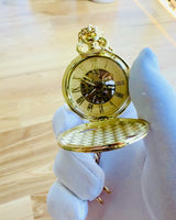 Pocket Watch "Imperial Train", can be personalized with engraving, gold color