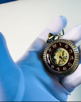 Pocket watch with visible mechanism - personalization option through engraving