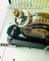 Pocket watch with visible mechanism - personalization option through engraving