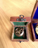 Wooden box for compact compass "Maritime" - personalization with engraving possible