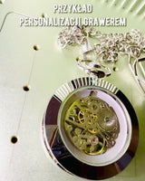 Silver Exclusive Retro Style Mechanical Pocket Watch, Waterproof - Elegance for Every Occasion, with engraving