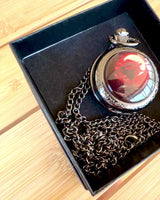 "Rose of the Night" Pocket Watch, can be personalized with engraving as a gift