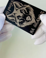 Exclusive Black Metal Business Card with Customizable Possibility - Perfect for a Gift