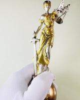 Goddess of Justice Statuette – Artistic Shelf Decoration, Resin Craft, personalized with engraving