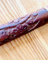 Hand-Carved Walking Stick "Royal Wanderer" in Brown with Patterns