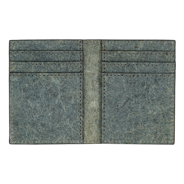 Coconut Leather BiFold Card Wallet - Ocean Green