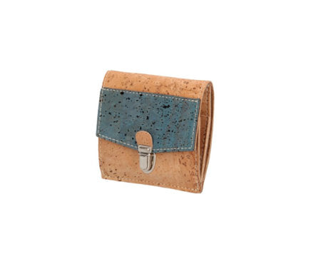 JANICE - Turquoise Cork Wallet