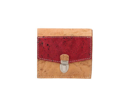 ELLEN - Dark Red Cork Wallet