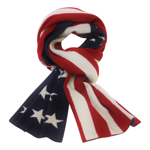 American flag knitted Cashmere Scarf