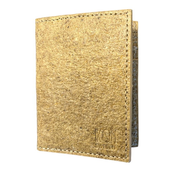 Coconut Leather BiFold Card Wallet - Beige