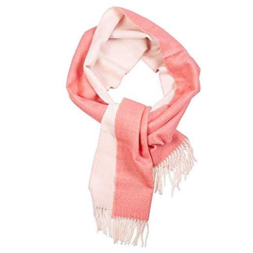 Great Natural Alpaca 100% Baby Alpaca scarf pink-white colour